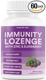 Immunity Lozenge W/Elderberry, Zinc & D3 | Immune Support Supplement For Men, Women & Kids | Non-Gmo, Gluten & Caffeine Free | 60 Lozenges