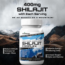 Himalayan Shilajit Capsules Men Women - Pure Himalayan Fulvic Acid Supplement Pills - Ashwagandha Turmeric Ginkgo Biloba Ginseng Cordyceps Mushroom Stinging Nettle Black Pepper