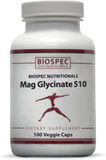 Mag Glycinate 510  Magnesium Glycinate  Nutritional Supplement For Stress, Heart Health, Nerves, Muscles, Energy, And Metabolism* - (100 Capsules)