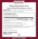 Mag Glycinate 510  Magnesium Glycinate  Nutritional Supplement For Stress, Heart Health, Nerves, Muscles, Energy, And Metabolism* - (100 Capsules)