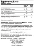 Biotics Research Gta-Forte®  Endocrine Glands Support, Promotes Optimal Hormonal Balance, Contains Porcine Glandular, Phytochemically Bound Trace Elements Zinc, Selenium, Copper, Rubidium 90 Caps