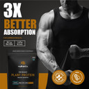 Bio-Optimized Plant Protein Powder  Organic Iopea® + Rice Peptides + Mct Oil  Vegan, Fodmap Certified, No Bloating  Natural Chocolate, 31.8 Oz (30 Servings)