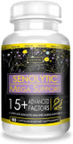 Actif Senolytic Support With 15+ Advanced Factors  Non-Gmo, Fast-Acting, Made In Usa, 60 Count