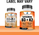 American Standard Supplements Vitamin D3 5000 Iu (125Mcg) Plus Vitamin K2 (Mk7) 200Mcg Per Capsule - Gluten Free, Non-Gmo, 120 Capsules, 120 Servings, 120 Day Supply