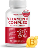 Vitamin B Complex Vitamin B1, B2, 6,9,12 Niacin, With Vitamin C - Support Brain Health, Energy Levels, Skin, Hair, And Nails - Made And Tested In The Usa