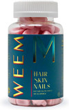 Weem Hair Skin And Nails Gummies - Supports Healthy Hair - Vegan Biotin Vitamins For Women & Men Supports Faster Hair Growth, Stronger Nails, Healthy Skin, Extra Strength (3)