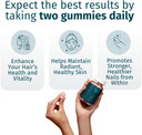 Weem Hair Skin And Nails Gummies - Supports Healthy Hair - Vegan Biotin Vitamins For Women & Men Supports Faster Hair Growth, Stronger Nails, Healthy Skin, Extra Strength (3)