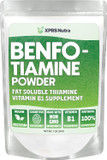 Xprs Nutra Benfotiamine Powder (Thiamine) - Fat Soluble Happy Heart Thiamine Supplement - Advanced Vitamin B1 Benfotiamine For A Cognitive Boost - Vegan Friendly Benfotamine Powder (1 Ounce)