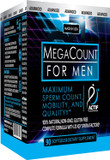 Actif Megacount For Men - Maximum Fertility Support And Sperm Count Booster, Clinically Proven To Improve Sperm Count And Motility - Non-Gmo, Made In Usa, 90 Count