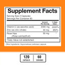 American Standard Supplements Vitamin C 2000Mg, Zinc 40Mg, And Rose Hips 50Mg Per Serving  Vegan, Gluten Free, Non-Gmo (60 Count)