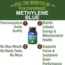 Methylene Blue Ultra High Purity Pharmaceutical Grade Supplement. Vegan Methylene Blue Capsules For Humans With Vitamin C Ester For Better Absorption. Support Memory, Focus, Clarity, And Healthy Aging