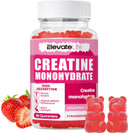 Creatine Monohydrate Gummies 5000Mg For Men & Women, Chewables Creatine Monohydrate For Muscle Strength, Muscle Builder, Energy Boost, Pre-Workout Supplement-90 Peach Gummies