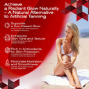 Tanning Gummies For Women - Daily Self Tan Chews That Work Fast Without Sun - Sunless Tan Skin Health Glow Up Sugar Free Vegan Oral Melanin Supplement With Beta Carotene Astaxanthin Lycopene