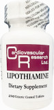 Cardiovascular Research Lipothiamine B Supplement 250 Tablets - Vitamin B1 Now With Alpha Lipoic Acid - 1 X 250 Count