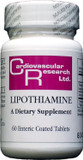 Cardiovascular Research Lipothiamine Vitamin B1 With Alpha-Lipoic Acid Tamper Resistant Tearstrip Shipping Box 60 Count