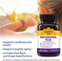 Country Life Resveratrol Plus 1000Mg - Organic Antioxidant Supplement With Pine Bark & Grape Seed Extracts - Vegan, Gluten-Free, Non-Gmo