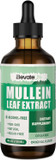 Mullein Drops For Lungs - Mullein Leaf Extract Supplement - Lung Detox & Bronchial Cleanse For Smokers - Respiratory Health Support - 4Oz