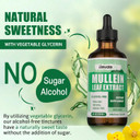 Mullein Drops For Lungs - Mullein Leaf Extract Supplement - Lung Detox & Bronchial Cleanse For Smokers - Respiratory Health Support - 4Oz