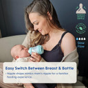 Mam BabyS First Gift Feeding Set, Newborn Essentials Must Have For 0-3 Months, Self-Sterilizing Anti-Colic Bottles & Brush, Pacifiers, Skinsoft Silicone Nipples & Formula Dispenser, Unisex Set