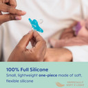 Mam Comfort Baby Pacifiers, Lightweight One-Piece Full Silicone Binky For Newborns 3-12 Months, Bpa-Free, Easy To Clean Pacifier, Best For Breastfed Babies, With Sterilizer Case, 2 Count Binkies