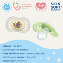 Mam Original Night Pacifiers, Binky Pacifier For 6-16 Months, Bpa-Free Silicone, Glows In The Dark, Best For Newborn Babies, Developed With Medical Experts, 2 Count Binkies, With Sterilizer Case