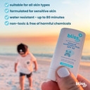 Bliss Baby Mineral Face Sunscreen Stick, Spf 50, Natural Zinc Oxide, Unscented, Hypoallergenic & Dermat Tested, Water-Resistant, Vegan, Sensitive Skin - For Toddlers, Babies, Kids & Whole Family