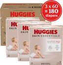 Huggies Size 4 Diapers, Skin Essentials Baby Diapers, Size 4 (22-37 Lbs), 58 Count