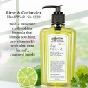 C.O. Bigelow Hand Wash Lime Coriander, Village Perfumer Moisturizing Soap Wash For Bathroom & Kitchen With Aloe Vera And Pro-Vitamin B5, 10 Fl Oz