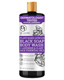 Dr Jacobs Naturals Authentic African Black Liquid Soap With Lavender & Sage Scent All-In-One Face Wash, Sensitive Skin Body Wash, Shampoo, Shaving Soap | Moisturizing And Nourishing Formula 32Oz 1Pk