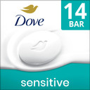 Dove Beauty Bar Soap Sensitive 2 Count For Sensitive Skin, Fragrance Free And Hypoallergenic 3.75 Oz
