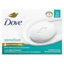 Dove Beauty Bar Soap Sensitive, 4 Bars For Sensitive Skin, Fragrance Free And Hypoallergenic 3.75 Oz