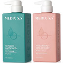 Medix 5.5 Glycolic Acid + Lactic Acid Exfoliating Body Wash Gel | Kp Bump Eraser | Aha Exfoliant Skin Care Body Cleanser | Keratosis Pilaris & Acne | Anti Aging Aha Foaming Body & Face Wash, 15 Fl Oz