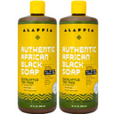 Alaffia Authentic African Black Soap, Eucalyptus Tea Tree  All-In-One Moisturizing Cleanser For Face, Hands, Body & Hair, 32 Oz Ea