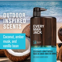 Every Man Jack MenS Hydrating Body Wash For All Skin Types - Cleanse And Hydrate Skin With Naturally Derived Marine Extracts, Coconut Oil, And A Sea Minerals + Citron Scent - 33.8 Fl. Oz. - 2 Bottle