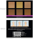 Shany Powder Contour & Highlight Makeup Palette With Mirror - 6 Color Contour Palette - Contour