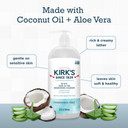 Kirk'S 3-In-1 Head To Toe Nourishing Liquid Cleanser- For Men, Women & Children - Premium Coconut Oil & Aloe Vera- Non Gmo & Vegan -Original Fresh Scent - 32 Fl Oz