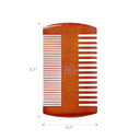 Red By Kiss Premium Wood Men Long Beard Comb, Easy Detangling And Styling, Durable Design For Gentle Beard Hair & Mustache Grooming Essential, No Snagging & Pulling, Maximize Conditioning