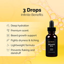 Golden Grooming Beard Oil For Men | Natural Growth Kit With Castor Oil, Jojoba Oil, And Olive Oil | Tames, Moisturizes & Styles | Spicy Grove Scent | 2Oz