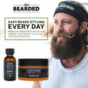 Live Bearded Beard Oil And Butter Grooming Kit - Made In The Usa - All-Natural Ingredients With Shea, Argan, Jojoba - Growth Support | Forge Scent - Hinoki Cypress, Clove, Amber