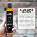 Live Bearded Beard Wash, 8 Fl Oz - Water-Based Face Cleanser With All-Natural Ingredients For A Gentle, Deep Clean - Made In The Usa | Canyon Scent - Juniper, Cypress, Fir Needle