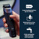 Philips Norelco Multigroom Series 5000 18 Piece, Beard Face, Hair, Body And Intimate Hair Trimmer For Men - No Blade Oil Mg5910/49