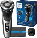 Philips Norelco Shaver 3900 Series, Wet And Dry Electric Shaver, P-Cap, Travel Pouch, Charging Stand, Storm Blue, Model S3341/92 Philips Norelco Shaver 3900 Series, Wet And Dry Electric Shaver, P-Cap, Travel Pouch, Charging Stand, Storm Blue, Model S3341/92