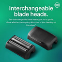 Manscaped® The Chairman Plus MenS Electric Foil Face Shaver - Two Interchangeable Blade Heads, Skinsafe® Three-Blade Foil & Precision Sideburn & Jawline Trimmer, Usb-C Charging, Gentle On Neck Area