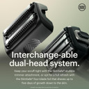 Manscaped® The Chairman Pro MenS Electric Foil Face Shaver - Two Interchangeable Blade Heads, Skinsafe® Four-Blade Foil & Stubble Trimmer, Usb-C Wireless Compatible Charging, Gentle On Neck