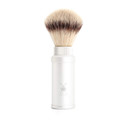 Mühle Travel Black Aluminum Silvertip Fibre Shaving Brush - Portable Synthetic Luxury Shave Brush For Men, Rich Lather