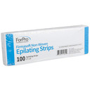 Forpro Professional Collection Firmasoft Non-Woven Epilating Strips, Tear-Resistant, 10% Thicker - Pre-Cut Strips For Hair Removal, White, 3 W X 9 L, 100-Count