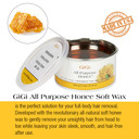 Gigi Honee Wax For Hair Removal, Mini Milk & Honey Wax - Effective Hair Removal Waxing For Smooth Skin, 5 Oz