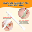 Nose Hair Removal - Wax Kit For Men And Women With 50G, 20 Applicators, 10 Pods, 1 Measuring Cup, 8 Moustache Stencils