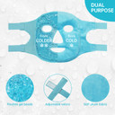 Znöcuetöd Face Eye Mask Ice Pack For Reducing Puffiness, Bags Under Eyes, Puffy Dark Circles, Migraine,Hot/Cold Pack With Soft Plush Backing (Pink-(1*Eye Mask+1*Face Mask))