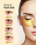 24K Gold Under Eye Patches (50 Pairs), Eye Mask, Collagen Skin Care Products, Eye Patches For Puffy Eyes, Eye Masks For Dark Circles And Puffiness